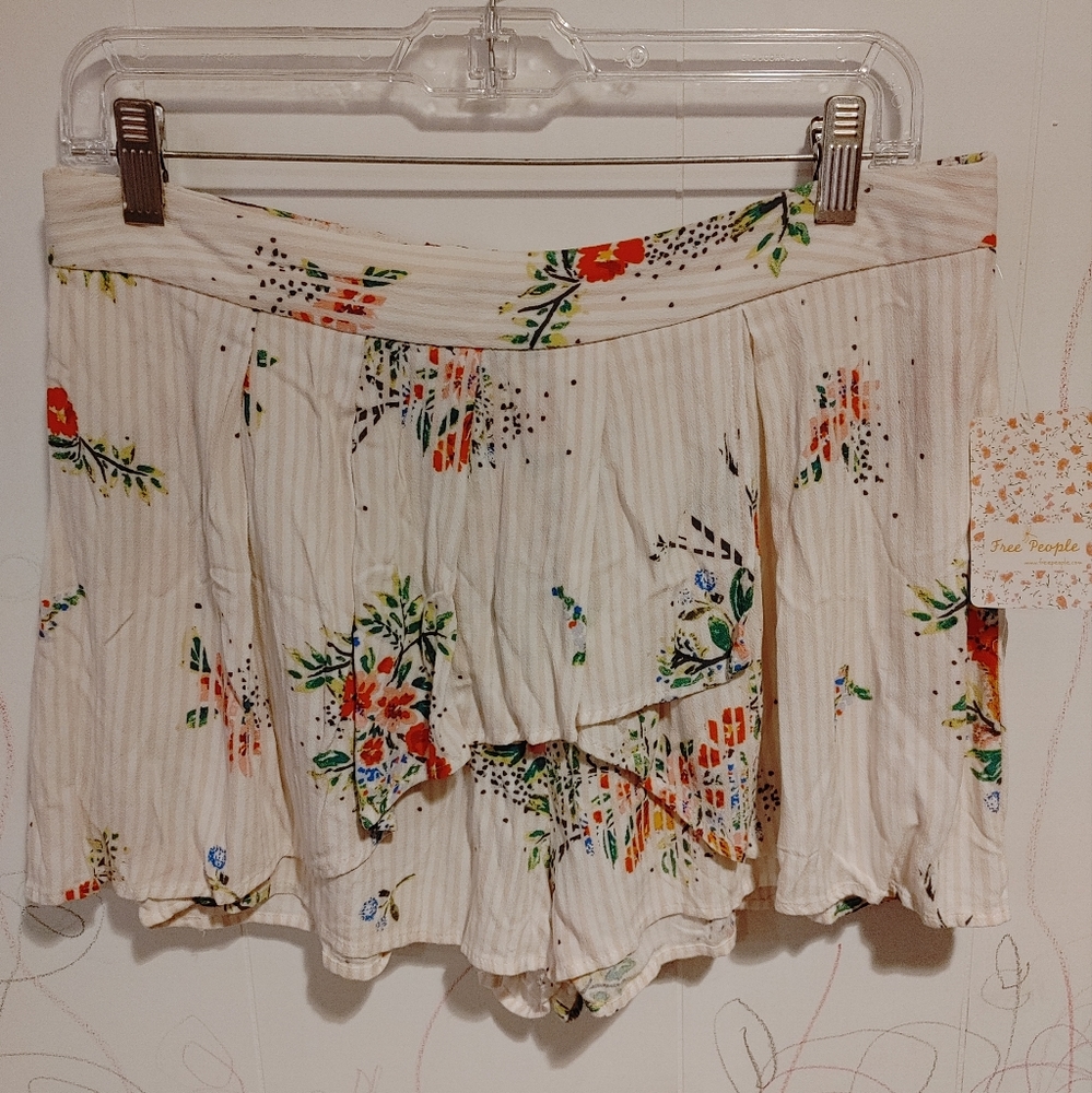 NWT Free People Night Watcher Floral Skort in ivory combo size S - Picture 5 of 8